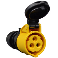 Pin and Sleeve Connector Devices 888-31000-NS IEC 60309 Cable Mount Connector, IP44 Rated, 20 Amp 120 Volt, 4H, IEC 309 International Pin and Sleeve Devices